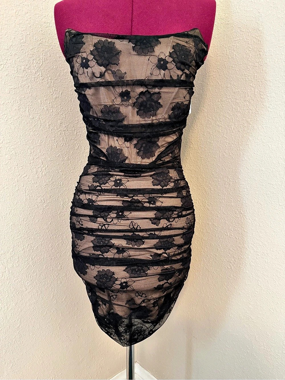Windsor Floral Lace Corset Mini Dress